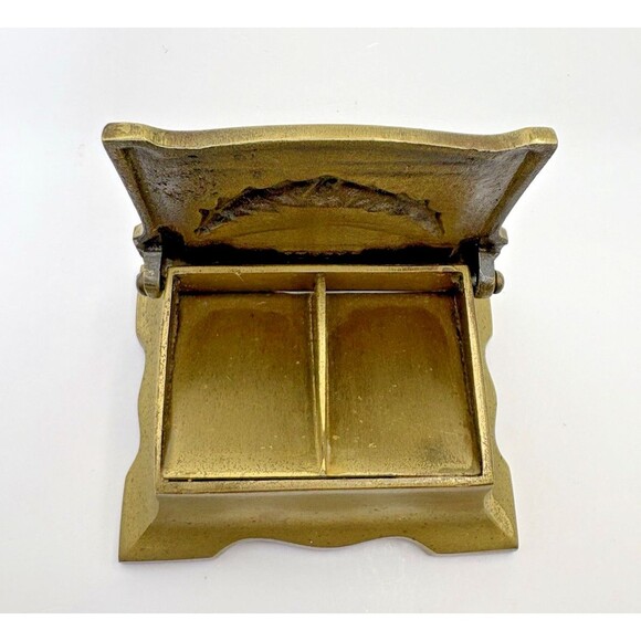 Vintage Art Nouveau Bronze Stamp Box - Picture 7 of 15